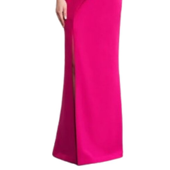 NWT Alexander by Daymor 1174 Ruffle Evening Dress Fuchsia size 6 - Picture 2 of 6